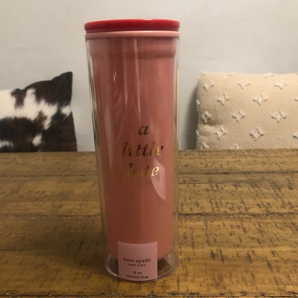 Kate spade Thermal Mug 16 oz A Little Late - Picture 2 of 8